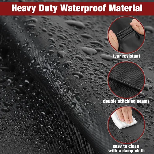 Vista 3 de Funda para Parrilla, 32 Pulgadas Impermeable Resistente a los Rayos UV de Servicio Pesado Funda Pequeña para Parrilla BBQ para Parrilla al Aire