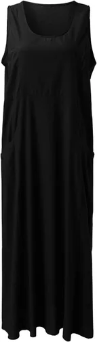 Vista 5 de BAJSDCU Dress for Women 2024 Fashion Casual Solid Cotton Dress Sleeveless with Pocket Loose Dress Tank Long Sleeve