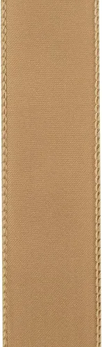 Vista 3 de Reliant Ribbon 92575W-974-09F Cinta de satén con borde con cable, 1-1/2 pulgadas x 10 yardas, oro antiguo