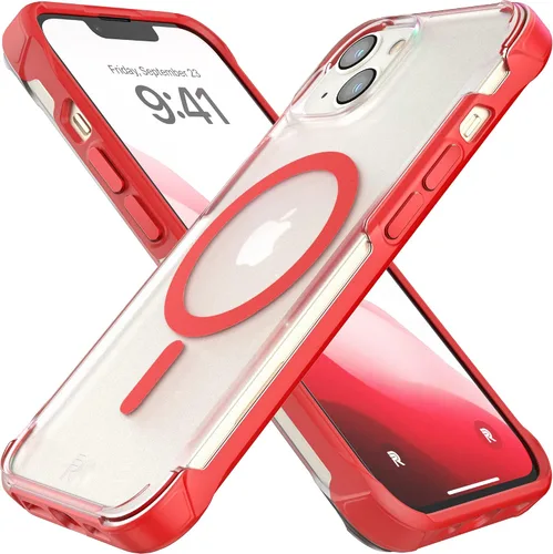 Vista 33 de REBEL Funda transparente para iPhone 13 [Crystal Series Gen-3] compatible con MagSafe, no se amarillea, antiarañazos, protección a prueba de golpes