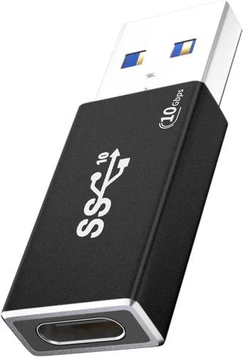 Vista 12 de Adaptador USB a USB C de doble cara de 10 Gbps, adaptador tipo C hembra a USB 3.2 macho, carga rápida de 60 W para iPhone 16 15 14 Plus Pro Max