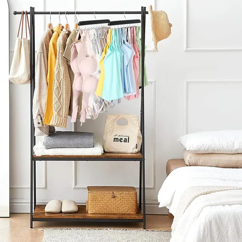 Vista 6 de Colgador de brasier para armario, organizador de camisetas sin mangas, capacidad de 20 ganchos, plegable, de madera, ahorro de espacio, organizador