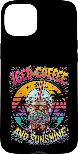 Vista 9 de Iced Coffee Sunshine Palm Trees Retro Summer Drink Case for iPhone 17