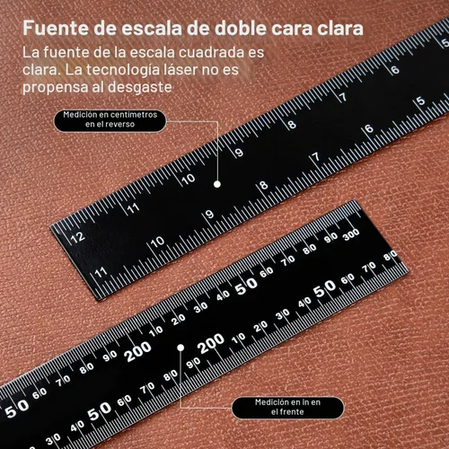 Vista 2 de WUTA Cuadrado de carpintero, regla cuadrada en L, marco de carpintero, cuadrado cuadrado de acero inoxidable, regla de ángulo recto, cuadrado