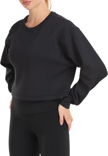 Vista 3 de Colorfulkoala Sudadera deportiva de manga larga para mujer, cuello redondo, modal