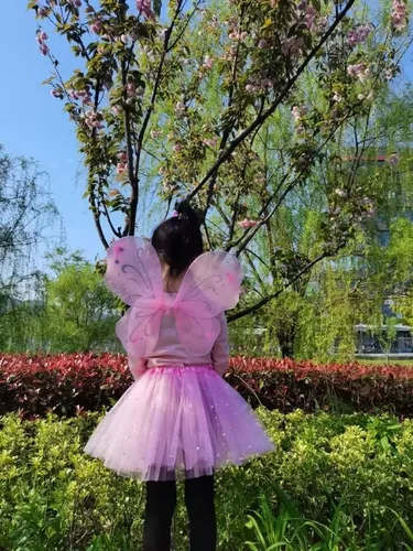 Vista 2 de Fairy Wings for Girls Butterfly Wings Wand Party Favor