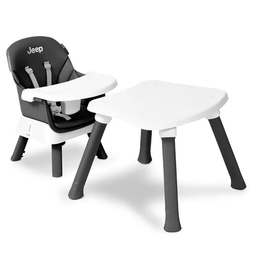 Vista 6 de Jeep Milestone 6-in-1 Convertible High Chair by Delta Children, Black