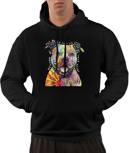 Vista 2 de diyhoodie Pitbull sudadera con capucha para hombre, personalizado de los hombres clásico con capucha Pitbull
