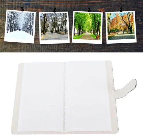 Vista 6 de Álbum de fotos, 3 pulgadas, 96 bolsillos, de gran capacidad, de piel sintética, protector de fotos, portátil, ligero, impermeable, álbum de fotos