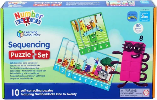 Vista 10 de Learning Resources Numberblocks - Juego de rompecabezas de secuenciación, rompecabezas de números, rompecabezas de matemáticas, 10 rompecabezas