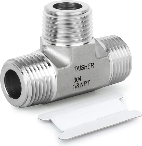 Vista 24 de TAISHER 1 pieza de forja de accesorios de tubería de acero inoxidable 304, 1/2 "NPT macho x 1/2 "NPT hembra x 1/2" NPT accesorios de tubería macho