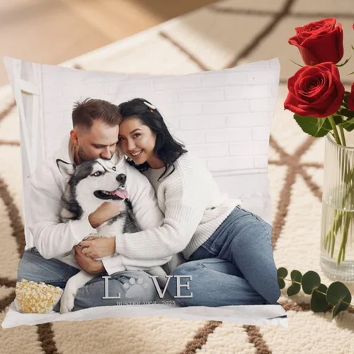 Vista 5 de Personalized Family Photo Pillow Case with one Image and Sentimental Text Adding Warmth to Your Home and offering a Beautiful idea