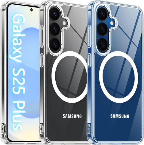 Vista 101 de Oterkin Funda magnética para Samsung Galaxy A17 mate, funda de teléfono A17 compatible con MagSafe esmerilada, translúcida, a prueba de golpes Negro