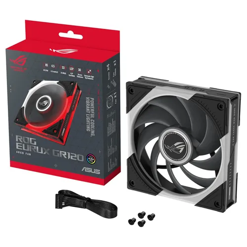 Vista 16 de ASUS Prime MR120 ARGB Case Fan - Paquete individual