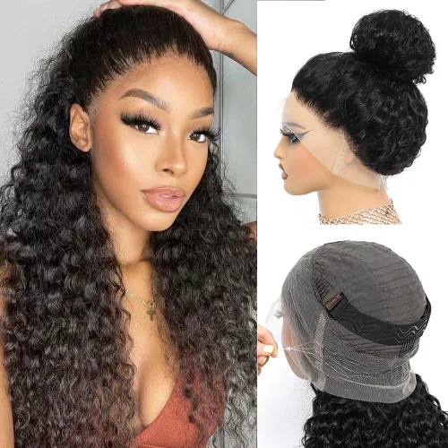 Vista 10 de Peluca de Cabello Humano con Corte Pixie Bob Sin Pegamento Pre Desplumada Pre Cortada Húmeda y Ondulada Pelucas de Encaje Frontal para Mujeres