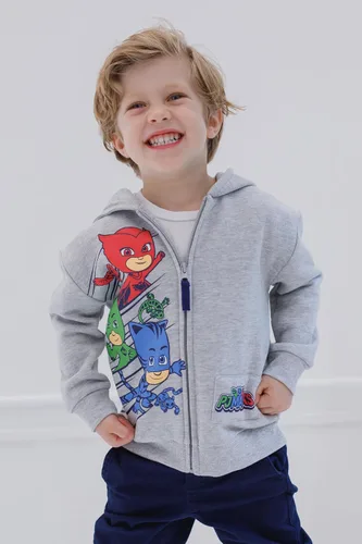 Vista 2 de PJ Masks Catboy Owlette Gekko - Sudadera con capucha y cremallera para niños pequeños y grandes