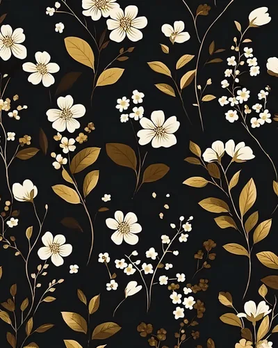 Vista 22 de BOKEBEVE Papel Pintado Vintage de Despegar y Pegar Hojas Papel de Contacto Oro Negro Floral para Estante de Libros Forro de Cajón Amigable