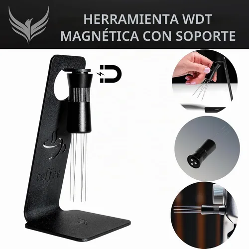 Vista 2 de WDT Tool - Herramienta de distribución de agitador de espresso, distribuidor de aguja de café ajustable de 0.25mm y 0.4mm/Accesorios para máquina