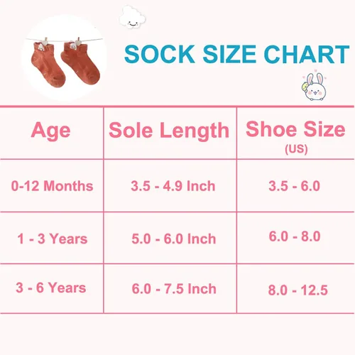 Vista 7 de Baby Socks 5-Pack Fit Flex Zones Cotton Stretch Socks Breathable Socks - Unisex Girls Boys