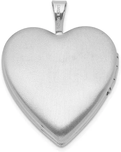 Vista 4 de Collar con colgante de plata de ley 925 chapado en rodio epoxi de 0.787 in con diseño floral de mamá, amor, corazón, foto, collar con colgante