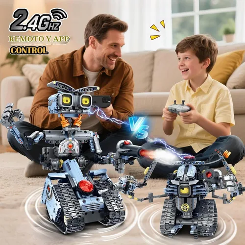 Vista 3 de HiWEEGO 5 en 1 cambiable LED ojos robot construcción conjunto para niños mayores de 12 años