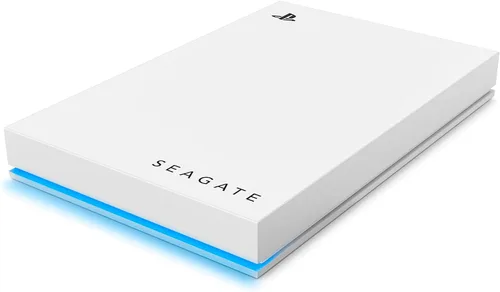 Vista 4 de Seagate Game Drive PS4/PS5, 5TB, Disco duro externo portátil, 2.5 pulgadas, USB 3.0, blanco, LED azul, Plug and Play, Modelo: STLV5000200