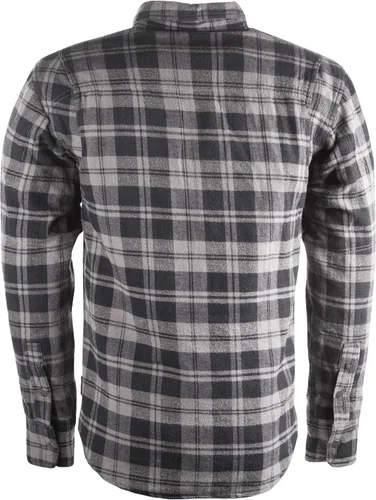 Vista 3 de HIGHWAY 21 Marksman - Camisa de franela a cuadros, con botones para motocicleta, tela protectora de algodón tejida