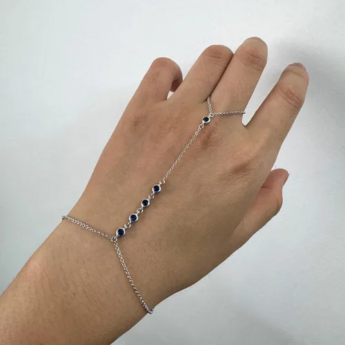 Vista 31 de Pulsera de plata de ley 925 para mujer, pulsera de mano para mujer, pulseras esclavas de 7 a 9 pulgadas ajustable
