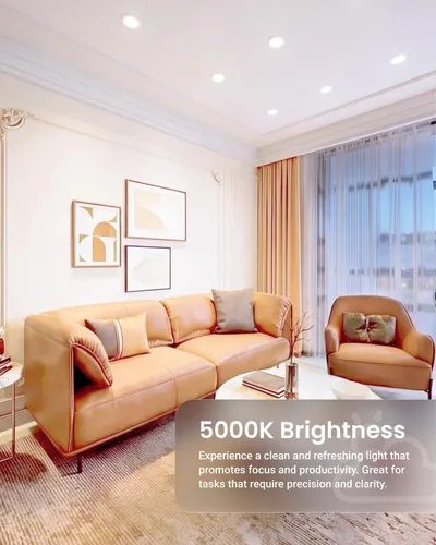 Vista 5 de Sunco - Luces LED de disco de techo de 6 pulgadas, luz de disco empotrada, iluminación de lata empotrada, 1050 LM, 15 W (equivalente a 75 W), luz