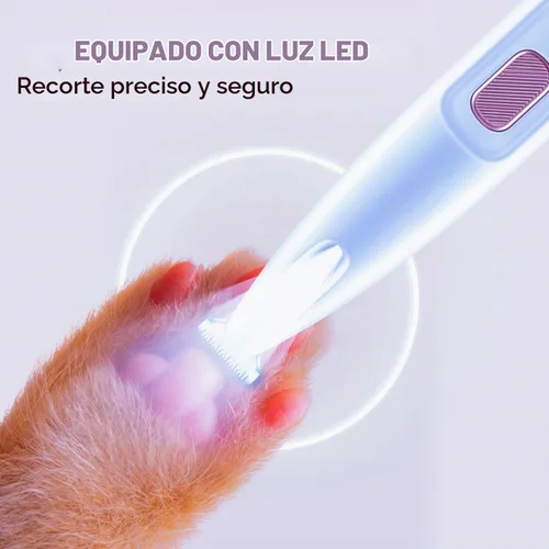 Vista 5 de Cortador de patas para perros, gatos, conejos con luz LED, uso de mascotas (blanco)