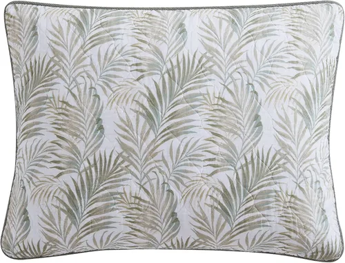 Vista 5 de Tommy Bahama - Juego de edredón tamaño Queen, ropa de cama reversible de algodón con fundas a juego, colcha costera suave, juego de ropa de cama