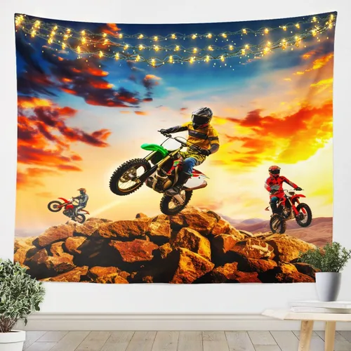 Vista 28 de Tapiz de juegos para niños pequeños de 51 x 59 pulgadas, tapices de decoración de sala de juegos para adolescentes, consola de juegos para niños