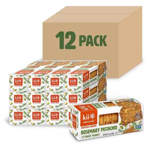 Vista 13 de Kii Naturals Tostadas artesanales, galletas tipo cracker para snacks saludables para queso, carnes, untables, tabla de charcutería - sin OMG
