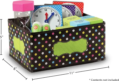 Vista 2 de Chalkboard Brights - Cubo de almacenamiento pequeño, multicolor