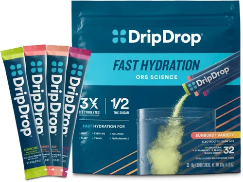 Vista 14 de DripDrop ORS Hydration - Paquetes de electrolitos en polvo - Ponche de frutas - 32