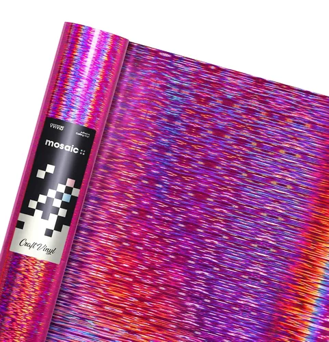 Vista 15 de VViViD Mosaic+ Vinilo para manualidades (holográfico cepillado azul, 1 x 5 pies)