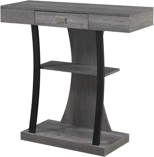 Vista 7 de Convenience Concepts Newport Harri - Mesa consola, madera de granero/negro Barnwood/Negro