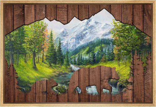 Vista 38 de SIGNWIN Lienzo enmarcado para pared, decoración de habitación preparada, guepardo africano, gato, caricatura, dibujos de naturaleza, animales