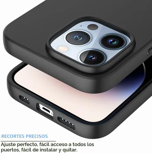 Vista 4 de Funda Puxicu para iPhone 12 Pro Max, cubierta protectora de TPU mate suave de diseño delgado para iPhone 12 Pro Max, negra