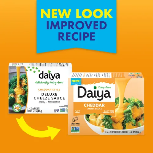 Vista 5 de Salsa de queso cheddar sin lácteos, rica a base de plantas, cremosa, salsa de queso, 14.2 onzas (paquete de 8)