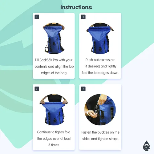 Vista 6 de Skog Å Kust BackSåk Pro Mochilas flotantes impermeables con bolsillo exterior hermético con cremallera