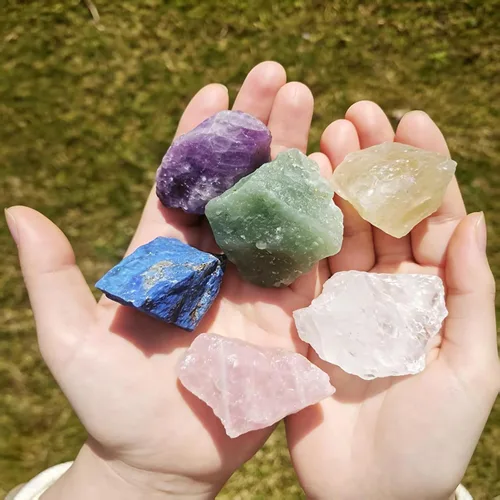 Vista 5 de Piedras curativas de cristal curativo, piedras preciosas para cabbing, corte de pulir, envolver alambre de pulido, curación de reiki, joyería
