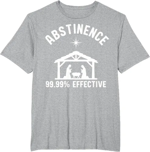 Vista 39 de Abstinence 99.99 Percent Effective Nativity Christmas Joke T-Shirt
