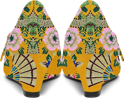 Vista 4 de SHOWFOREST Zapatos de tacón bajo con hebilla de punta redonda para mujer, con correa ajustable y correa ajustable, 2 pulgadas