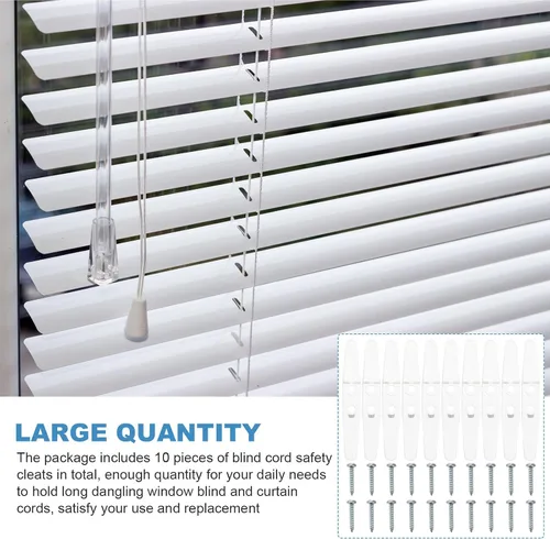 Vista 4 de DOITOOL Tacos de seguridad para cable ciego, piezas de control de cuerda de ventana de plástico transparente de 3.14 pulgadas con tornillos, paquete