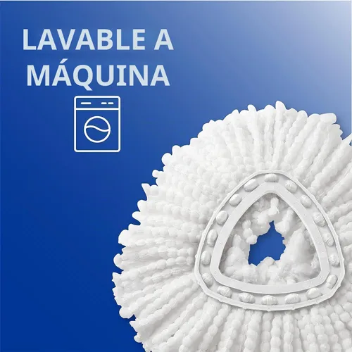 Vista 5 de O-Cedar EasyWring - Repuesto de mopa giratoria de microfibra (Paquete de 4)