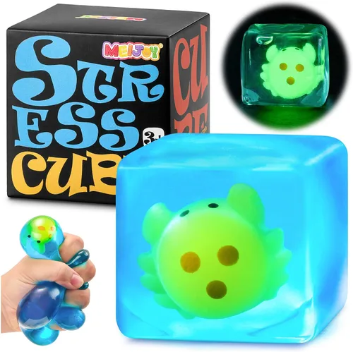 Vista 16 de Juguetes sensoriales de cubo antiestrés para adultos, pulpo que brilla en la oscuridad, juguetes sensoriales para niños con autismo, bolas de estrés