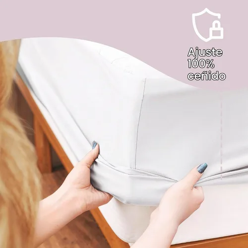 Vista 2 de Hearth & Harbor Funda acolchada para colchón tamaño Queen, 100% impermeable, funda de colchón ajustable con bolsillo profundo de 8 a 21 pulgadas