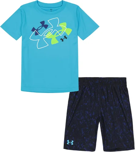 Vista 209 de Under Armour baby-girls Ua Terrazzo Leopard Heart SetShort Set