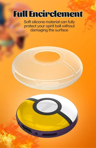 Vista 7 de Funda de silicona transparente para Poké GO Plus + 2023, funda protectora para Poké GO Plus + con correa para la muñeca